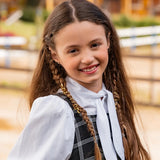 Vestido midi com estampa xadrez infantil feminino Antonita para meninas