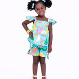 Conjunto com estampa Aquário infantil feminino Antonita para meninas de 2 a 10 anos