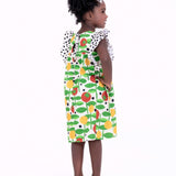 Vestido com estampa de frutas e folhas infantil feminino Antonita para meninas de 2 a 10 anos