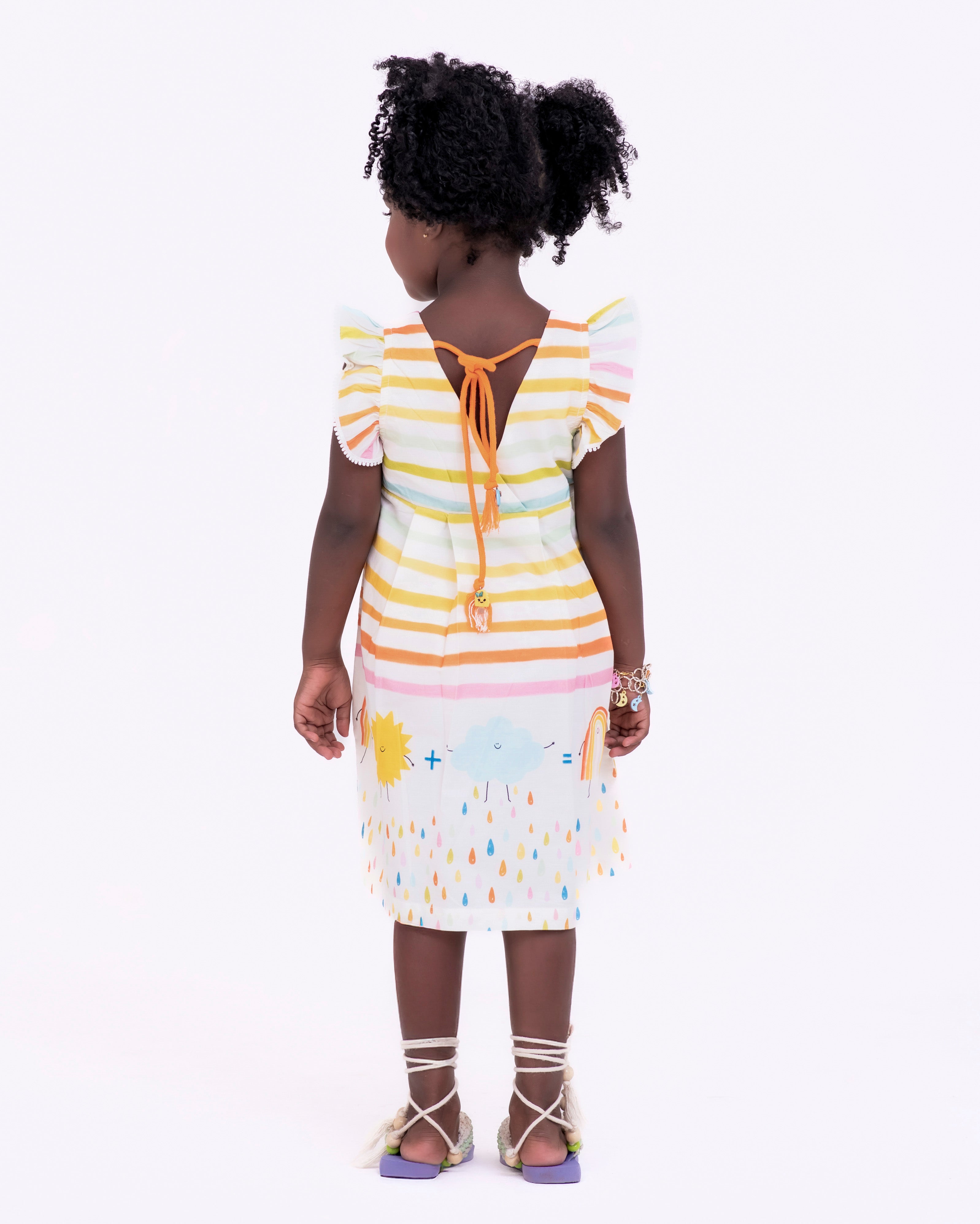 Vestido com estampa Chuva E Sol infantil feminino Antonita para meninas de 2 a 10 anos