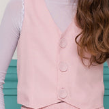 Conjunto Infantil Feminino Colete Linho Sweet Antonita