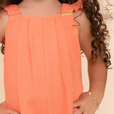 Macacão Romper Infantil Feminino Linho Sweet Antonita