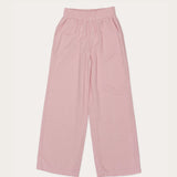 Conjunto feminino infantil com colete e calças largas, detalhe de botões no colete