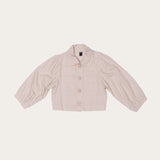 Conjunto feminino infantil com blusa de mangas longas e saia com cintura elástica