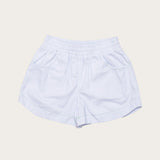 Conjunto infantil feminino com blusa verde de flores brancas e short branco