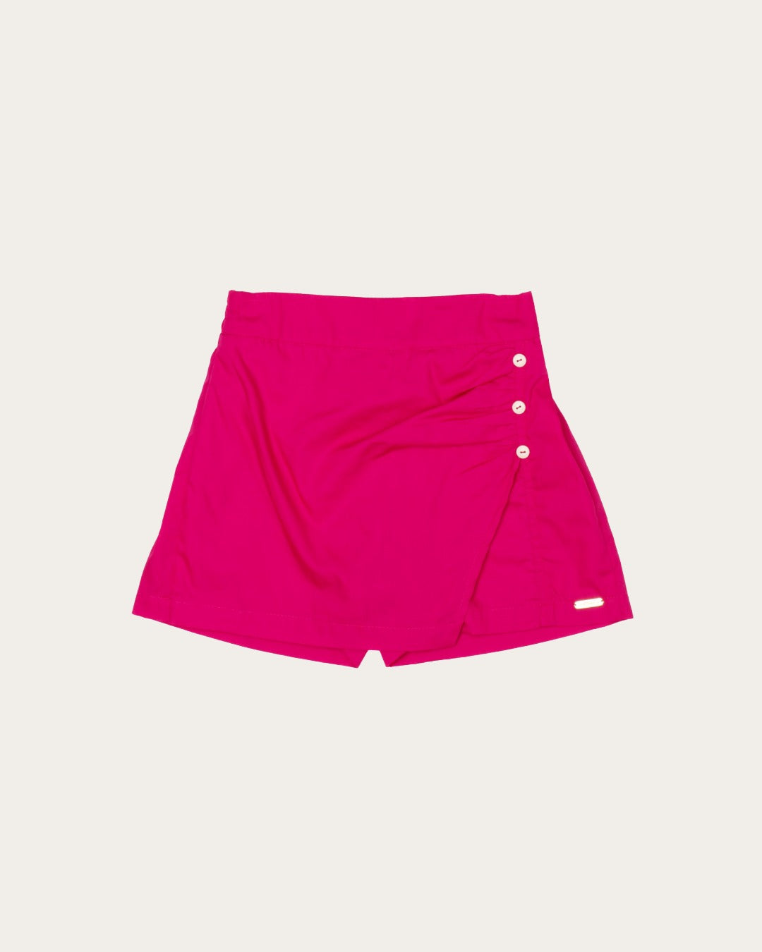 Conjunto rosa infantil feminino com blusa de mangas longas e short com babados