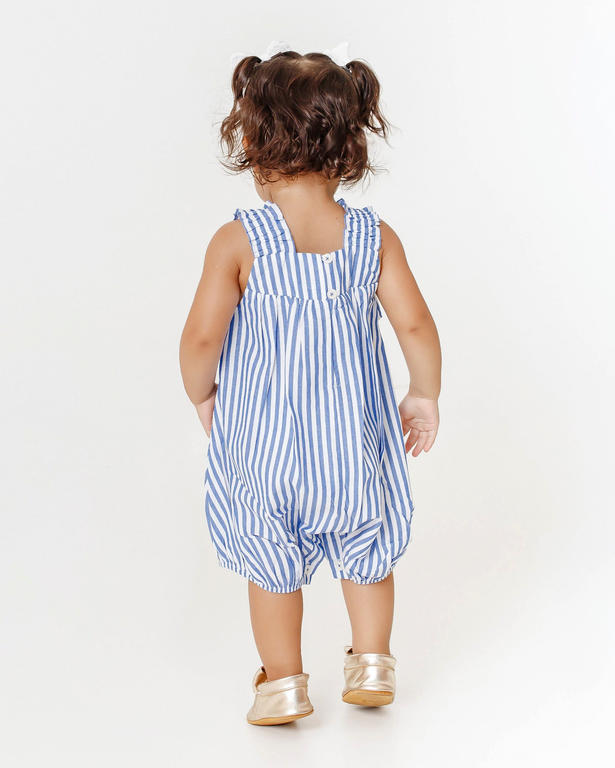 Romper com estampa listrada infantil feminino Antonita para meninas de 0 a 3 anos