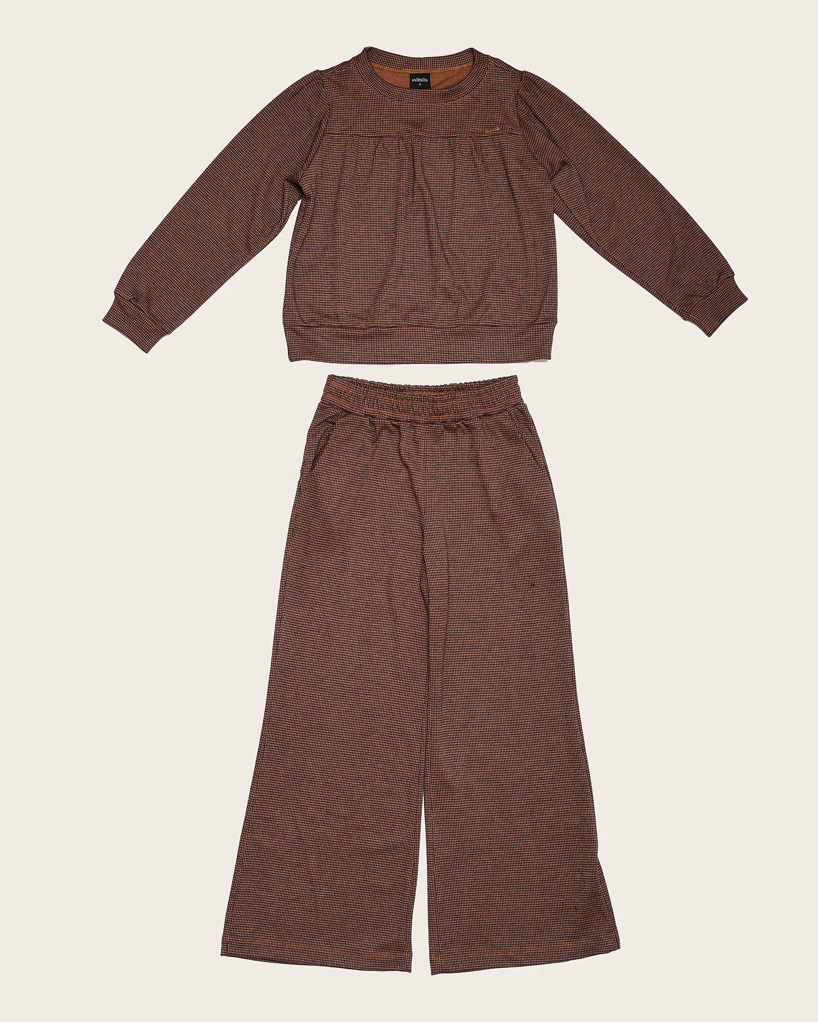 Conjunto de calça e blusa em tom terroso infantil feminino Antonita para meninas