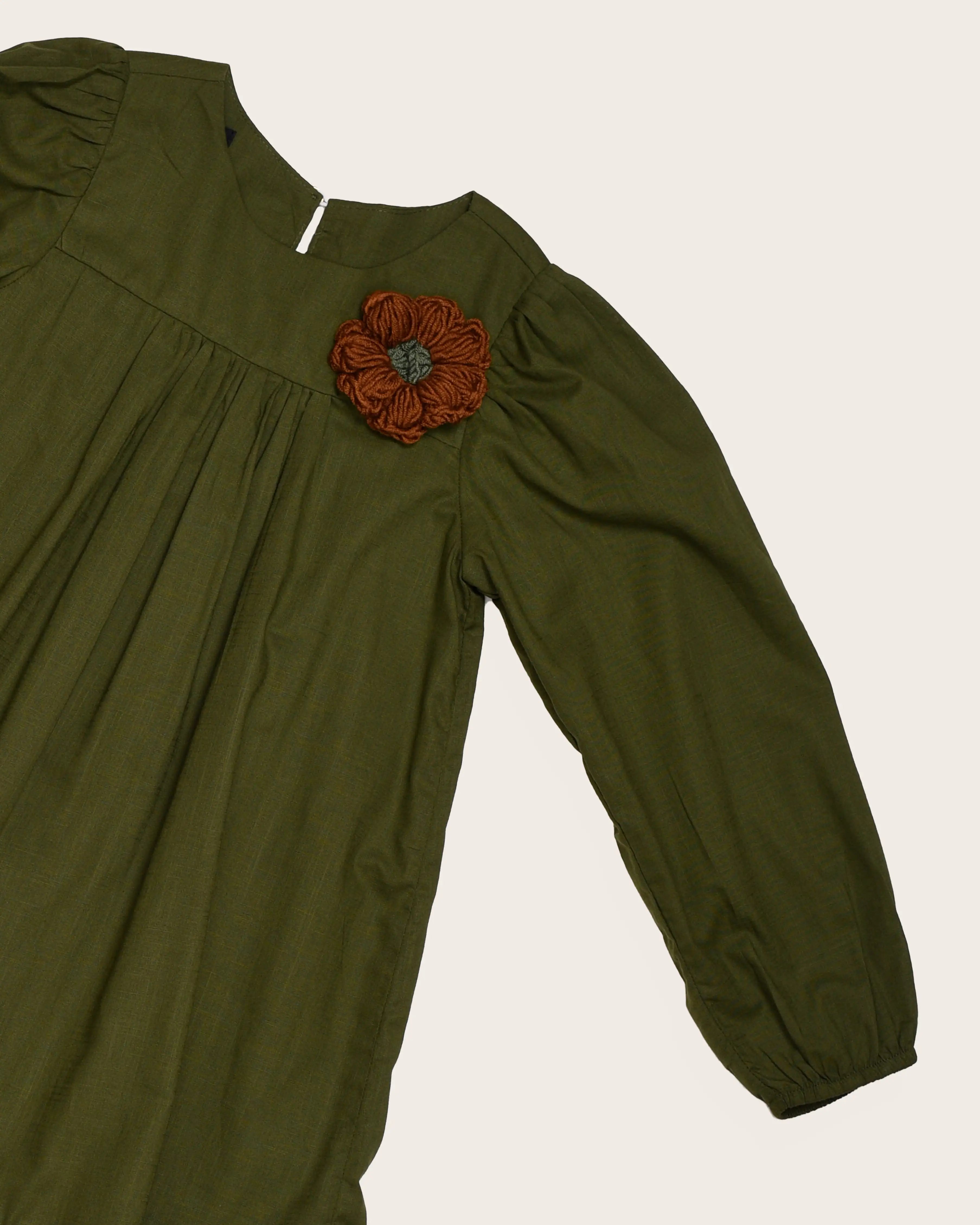 Vestido manga longa com bordado floral infantil feminino Antonita para meninas