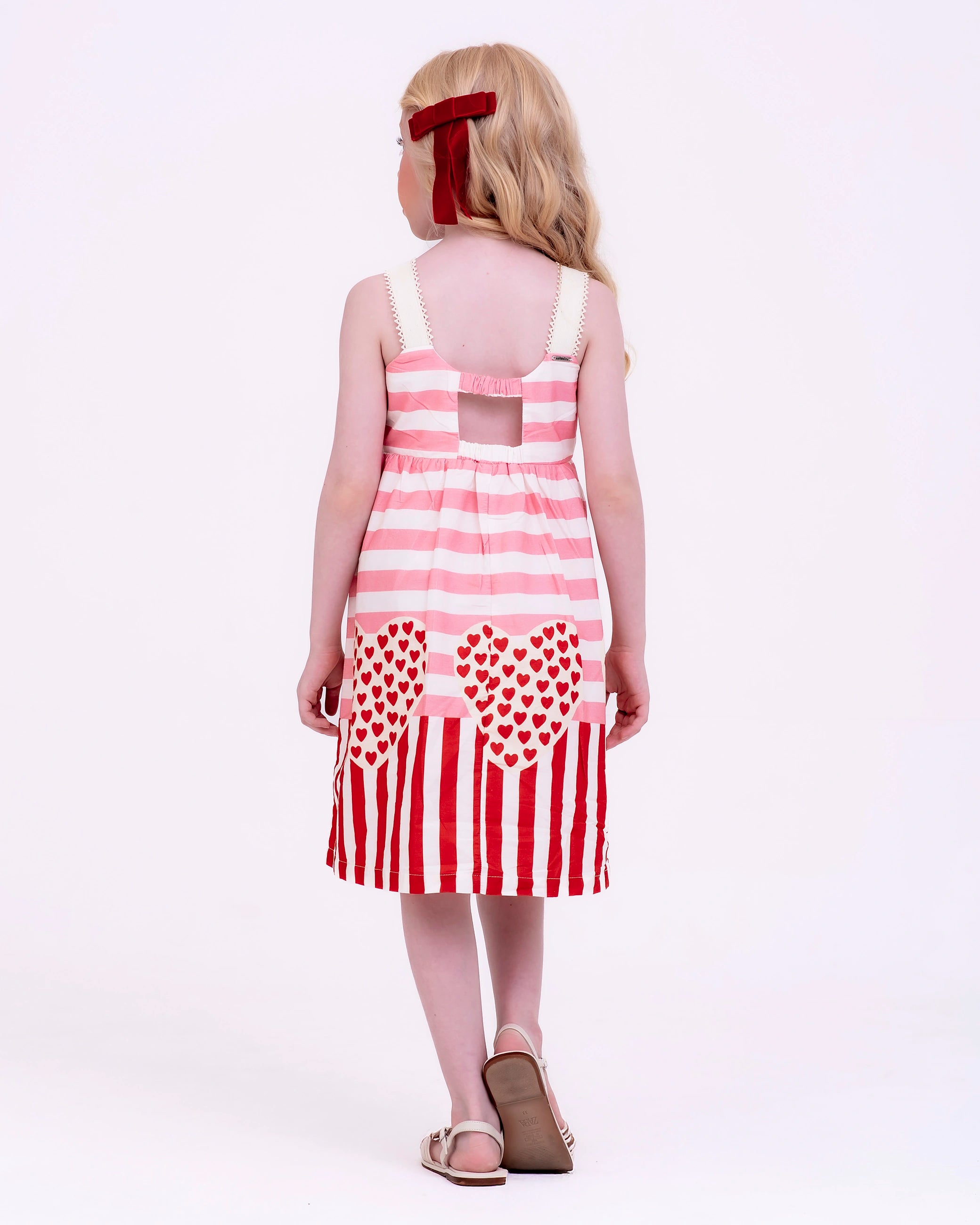 Vestido com estampa True Love infantil feminino Antonita para meninas de 4 a 16 anos