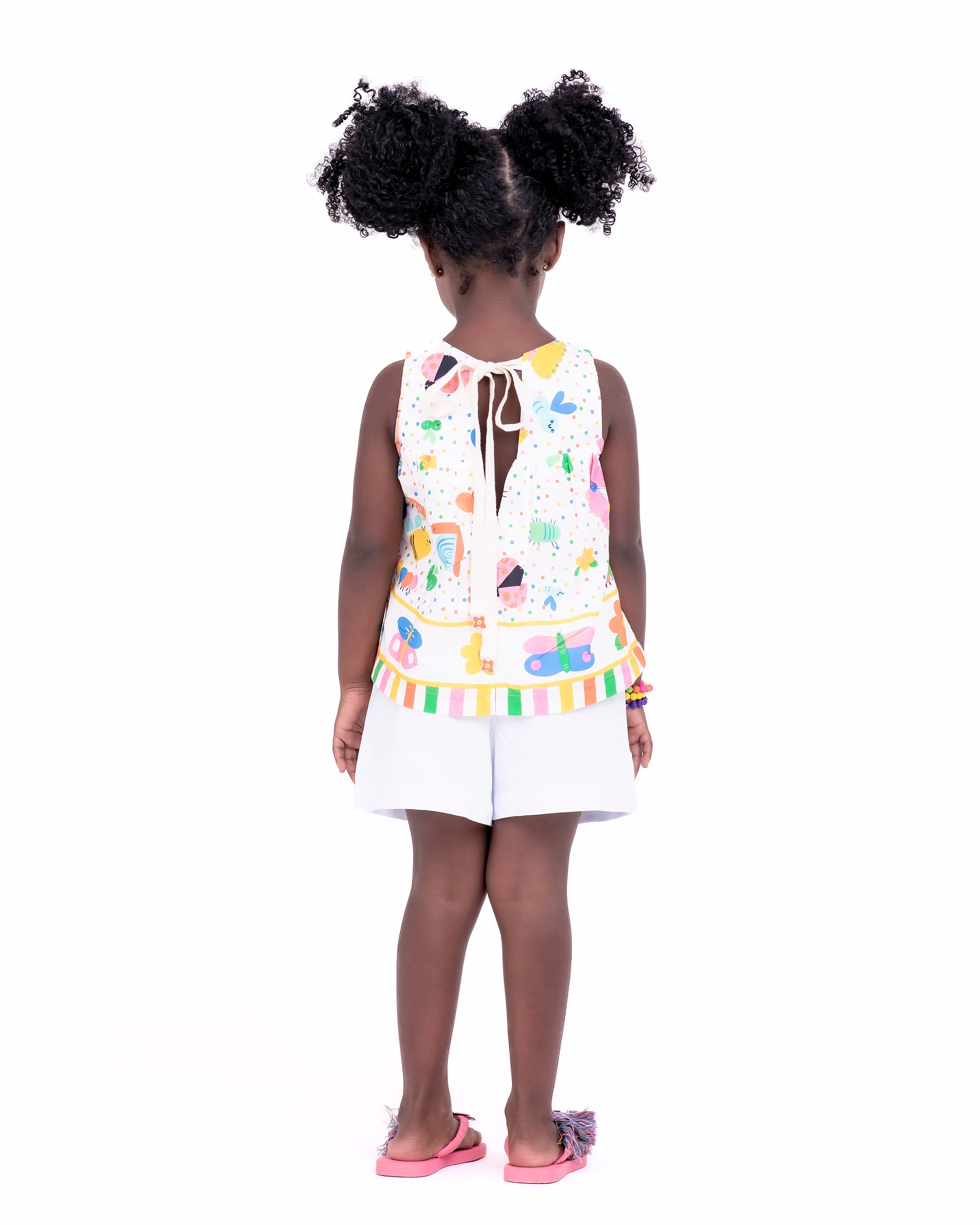 Conjunto com estampa Meta Color infantil feminino Antonita para meninas de 2 a 10 anos