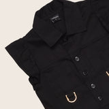 Colete com detalhes em babados infantil feminino Antonita para meninas