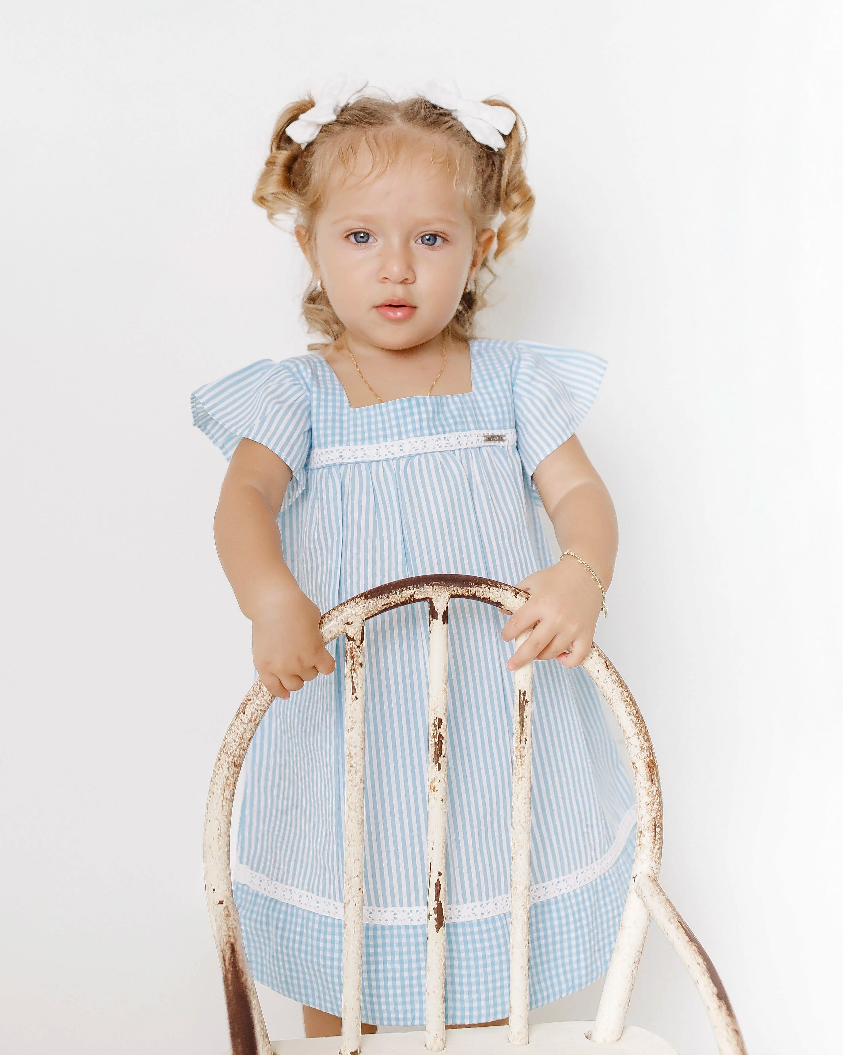 Vestido com estampa Abelhas infantil feminino Antonita para meninas de 2 a 10 anos