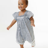 Romper infantil feminino Antonita com estampa de abelhas, ideal para meninas de 2 a 10 anos