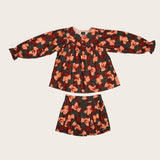 Conjunto bata com estampa Teddy II infantil feminino Antonita para meninas 