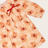 Vestido curto com estampa de ursos Teddy infantil feminino Antonita para meninas