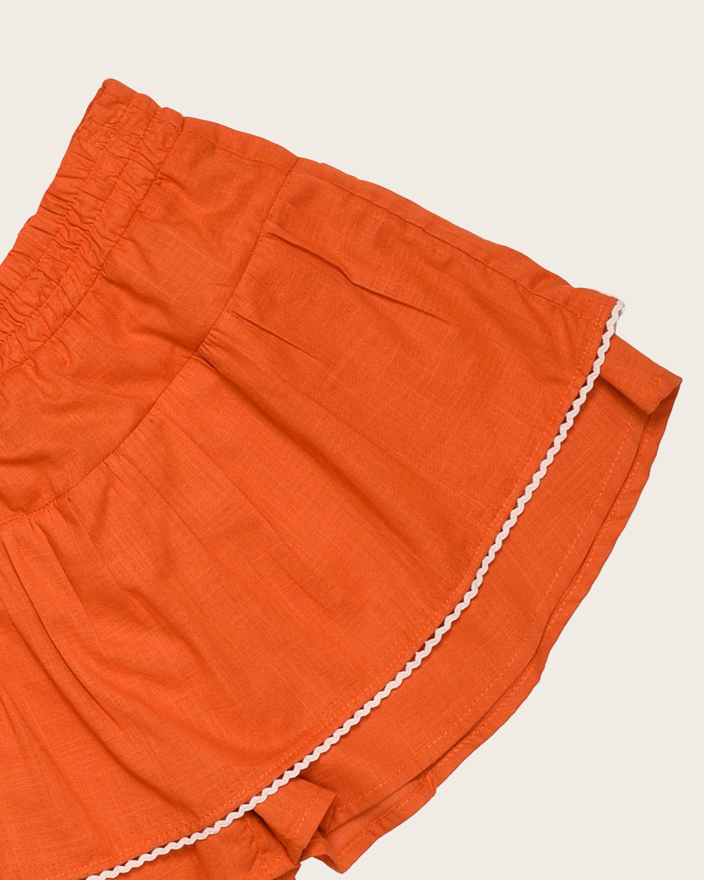 Conjunto laranja com babados infantil feminino Antonita para meninas