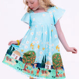 Vestido com estampa Dia Perfeito infantil feminino Antonita para meninas de 2 a 10 anos
