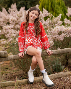 Conjunto short com blusa de estampa floral infantil feminino Antonita para meninas 