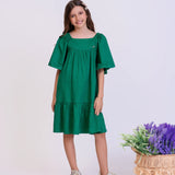Vestido com mangas bufantes infantil feminino Antonita para meninas 