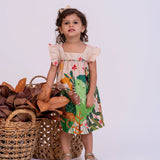 Vestido curto com estampa Amazonia infantil feminino Antonita para meninas 