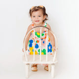 Vestido com estampa de flores coloridas infantil feminino Antonita para meninas de 2 a 10 anos