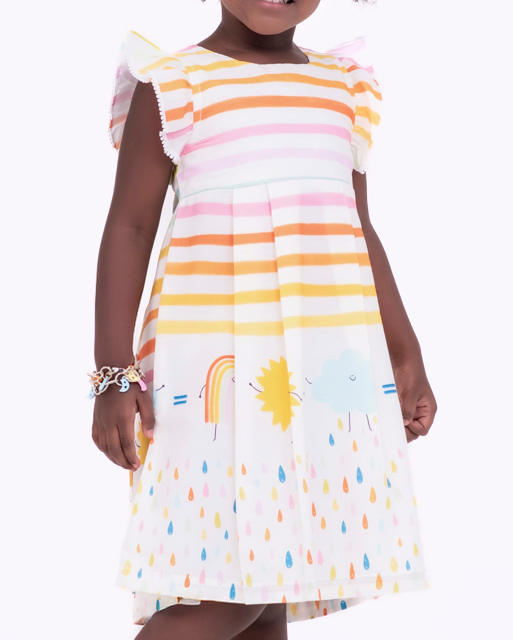 Vestido com estampa Chuva E Sol infantil feminino Antonita para meninas de 2 a 10 anos
