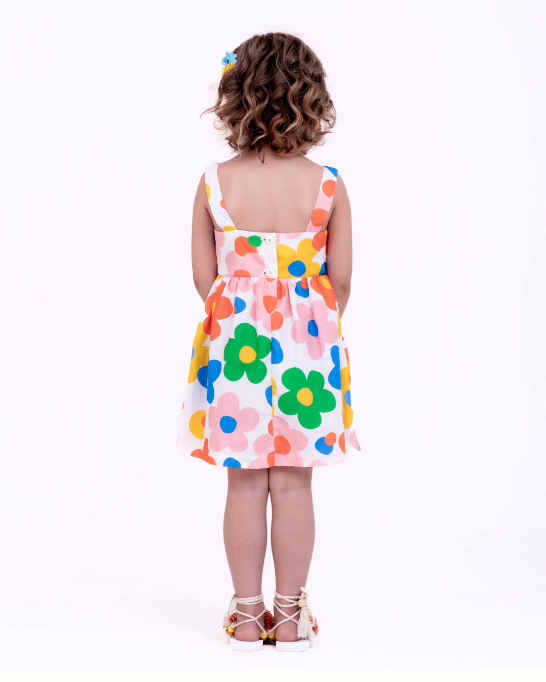 Vestido com estampa Florescer infantil feminino Antonita para meninas de 4 a 16 anos