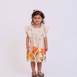 Vestido curto com estampa Brilho das Flores infantil feminino Antonita para meninas de 2 a 10 anos