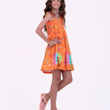 Vestido leve com estampa Dia de Verão infantil feminino Antonita para meninas de 10 a 16 anos
