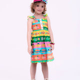 Vestido com estampa Fish infantil feminino Antonita para meninas de 4 a 16 anos