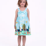 Vestido com estampa Dia Perfeito infantil feminino Antonita para meninas de 4 a 16 anos.