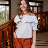 Bata cigana folk com detalhes coloridos infantil feminino Antonita para meninas 