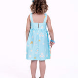 Vestido com estampa Dia Perfeito infantil feminino Antonita para meninas de 4 a 16 anos.