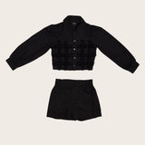 Conjunto Blackout com blusa cropped e short infantil feminino Antonita para meninas 