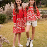 Conjunto short com blusa de estampa floral infantil feminino Antonita para meninas 