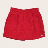 Short saia vermelho com pregas infantil feminino Antonita para meninas 