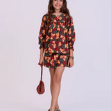 Conjunto bata com estampa Teddy II infantil feminino Antonita para meninas 