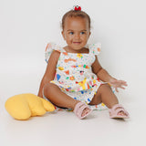 Conjunto com estampa colorida infantil feminino Antonita para meninas de 0 a 3 anos