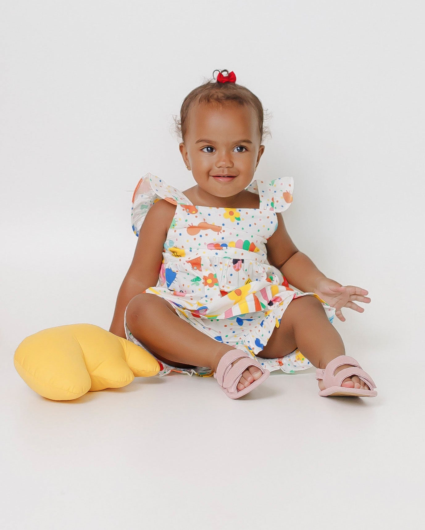 Conjunto com estampa colorida infantil feminino Antonita para meninas de 0 a 3 anos
