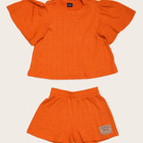 Conjunto curto com blusa de mangas amplas infantil feminino Antonita para meninas