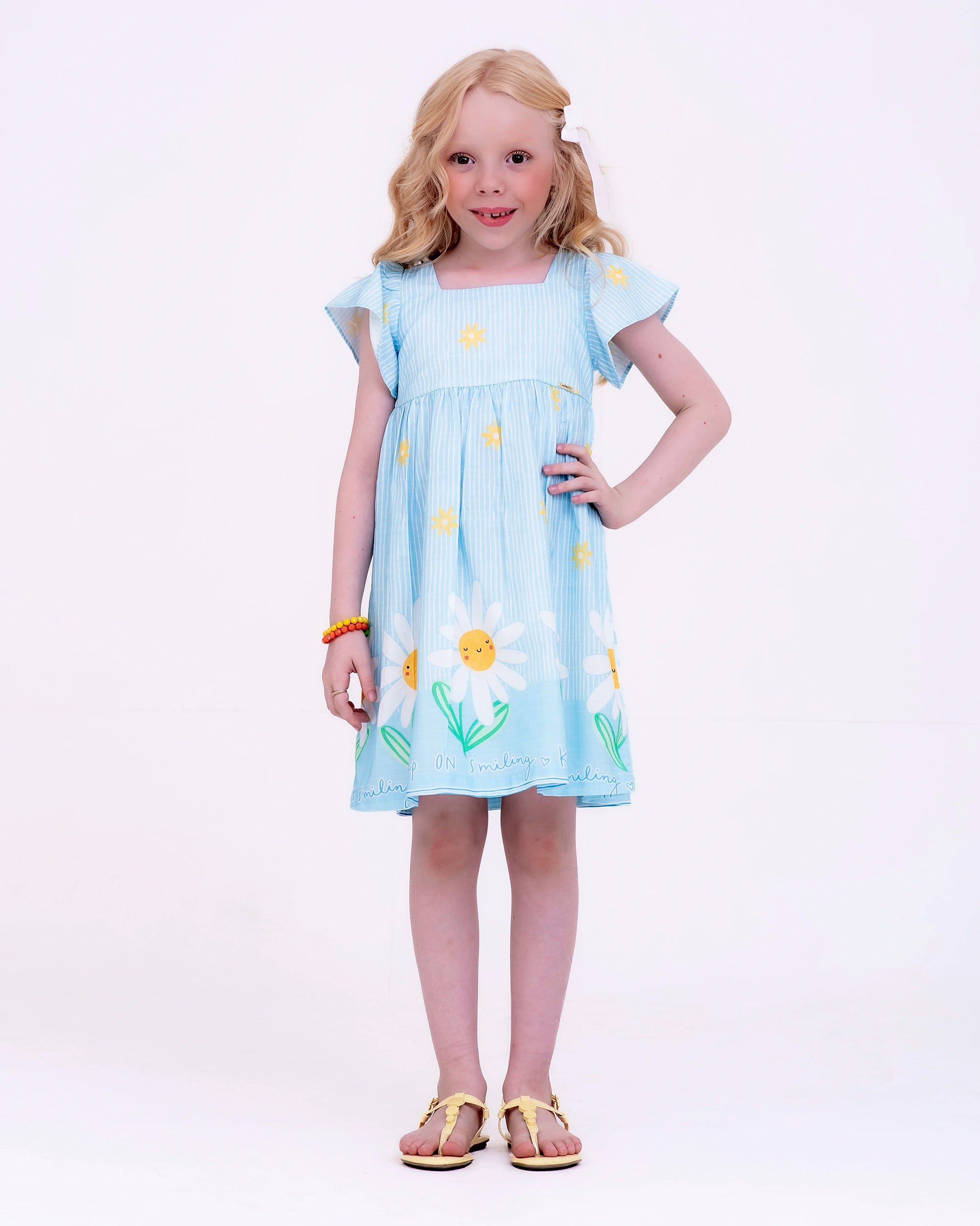 Vestido com estampa floral Camafeu infantil feminino Antonita para meninas de 2 a 10 anos