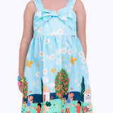 Vestido com estampa Dia Perfeito infantil feminino Antonita para meninas de 4 a 16 anos.