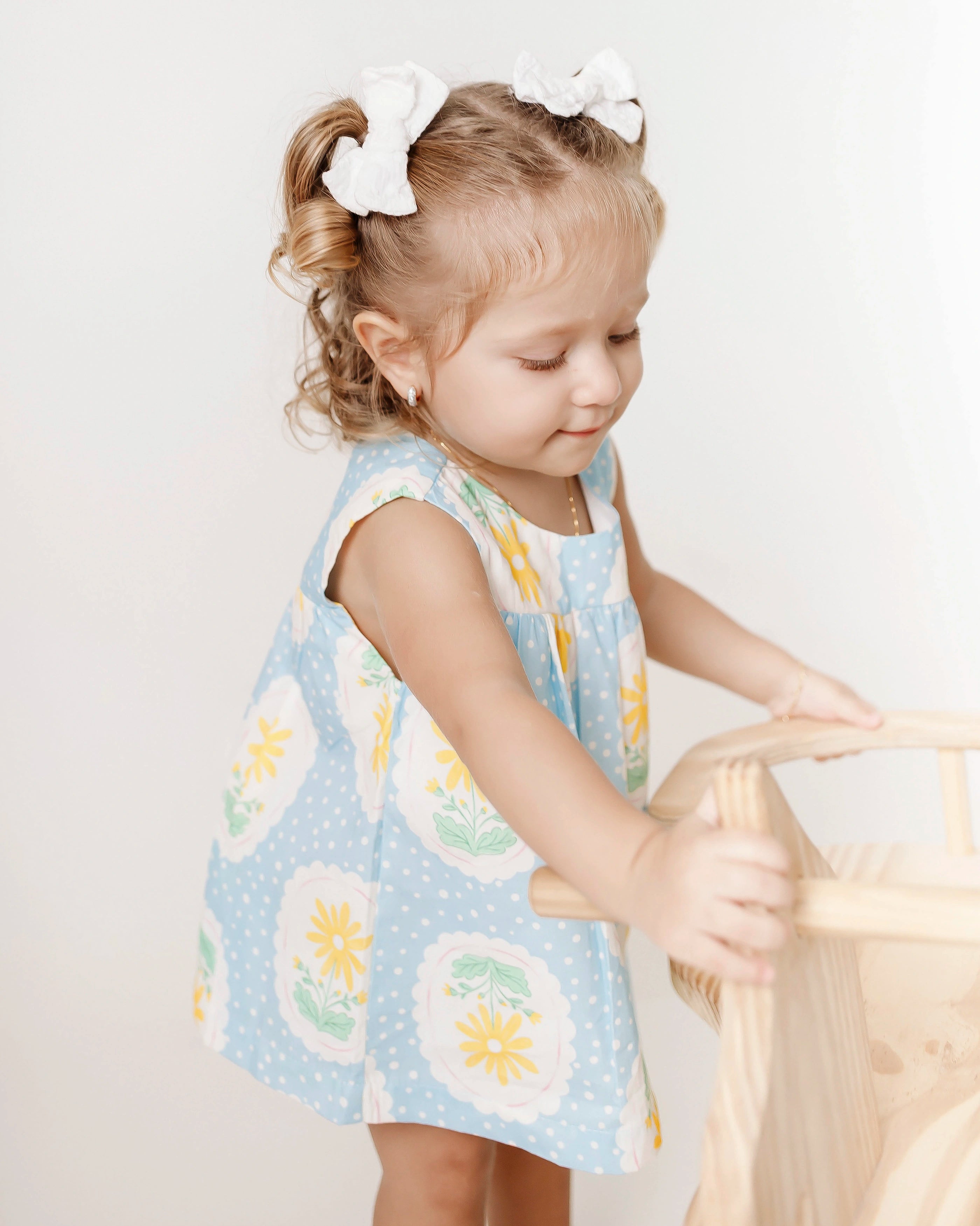 Conjunto com estampa floral infantil feminino Antonita para meninas de 0 a 3 anos