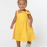 Vestido com laço e saia ampla infantil feminino Antonita para meninas de 0 a 3 anos