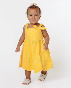 Vestido com laço e saia ampla infantil feminino Antonita para meninas de 0 a 3 anos