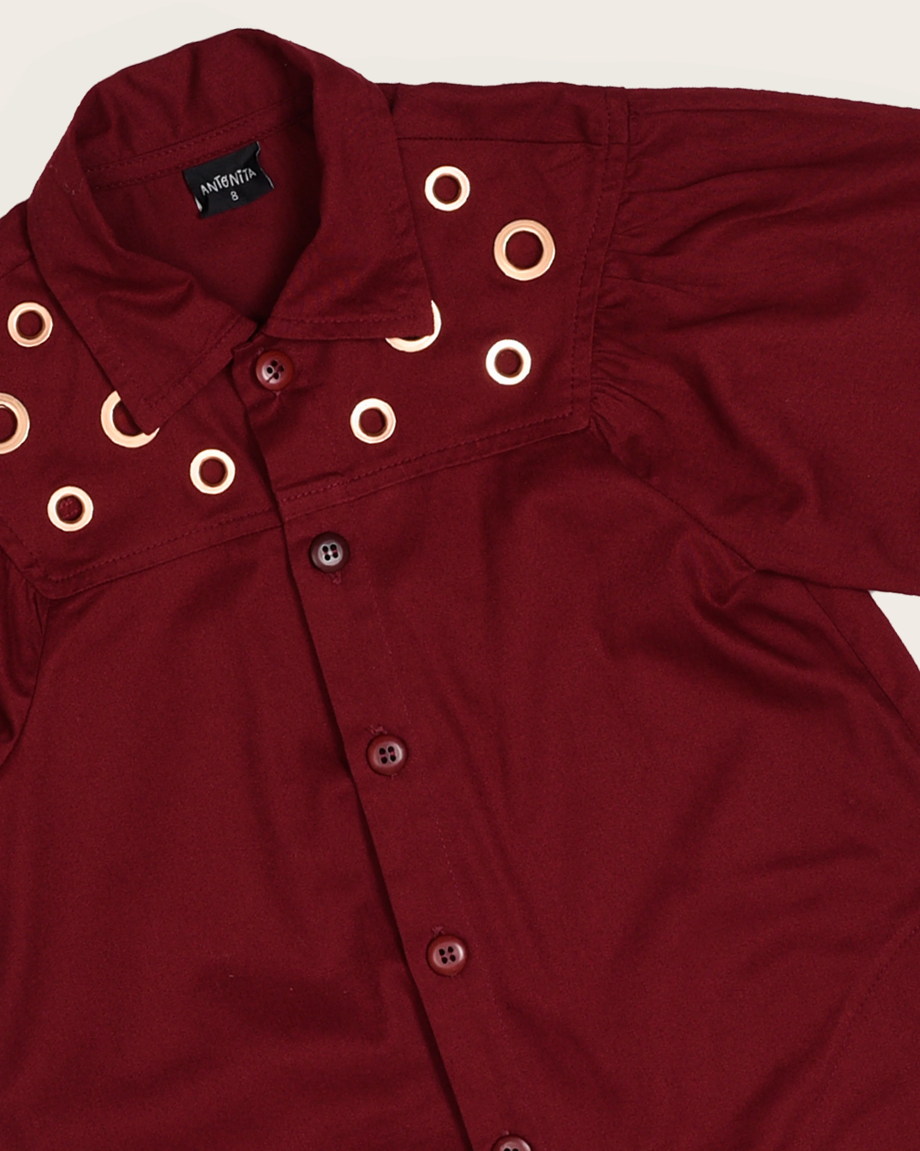 Vestido elegante com detalhe em anéis infantil feminino Antonita para meninas
