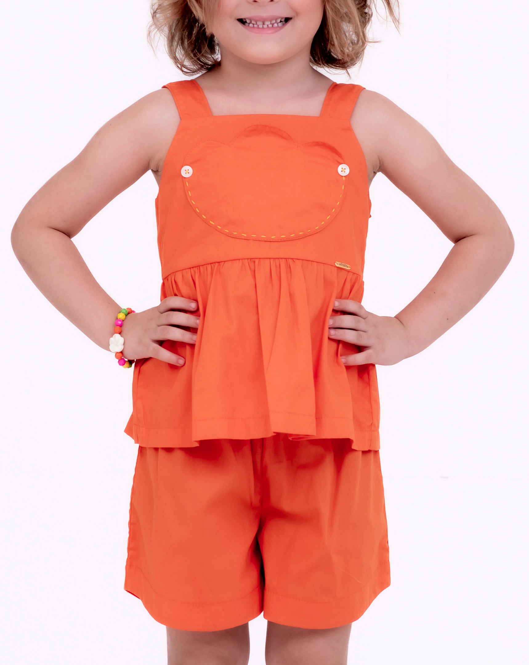 Conjunto com estampa Buque De Flores infantil feminino Antonita para meninas de 2 a 10 anos