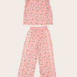 Conjunto com estampa de raquetes de tênis infantil feminino Antonita para meninas