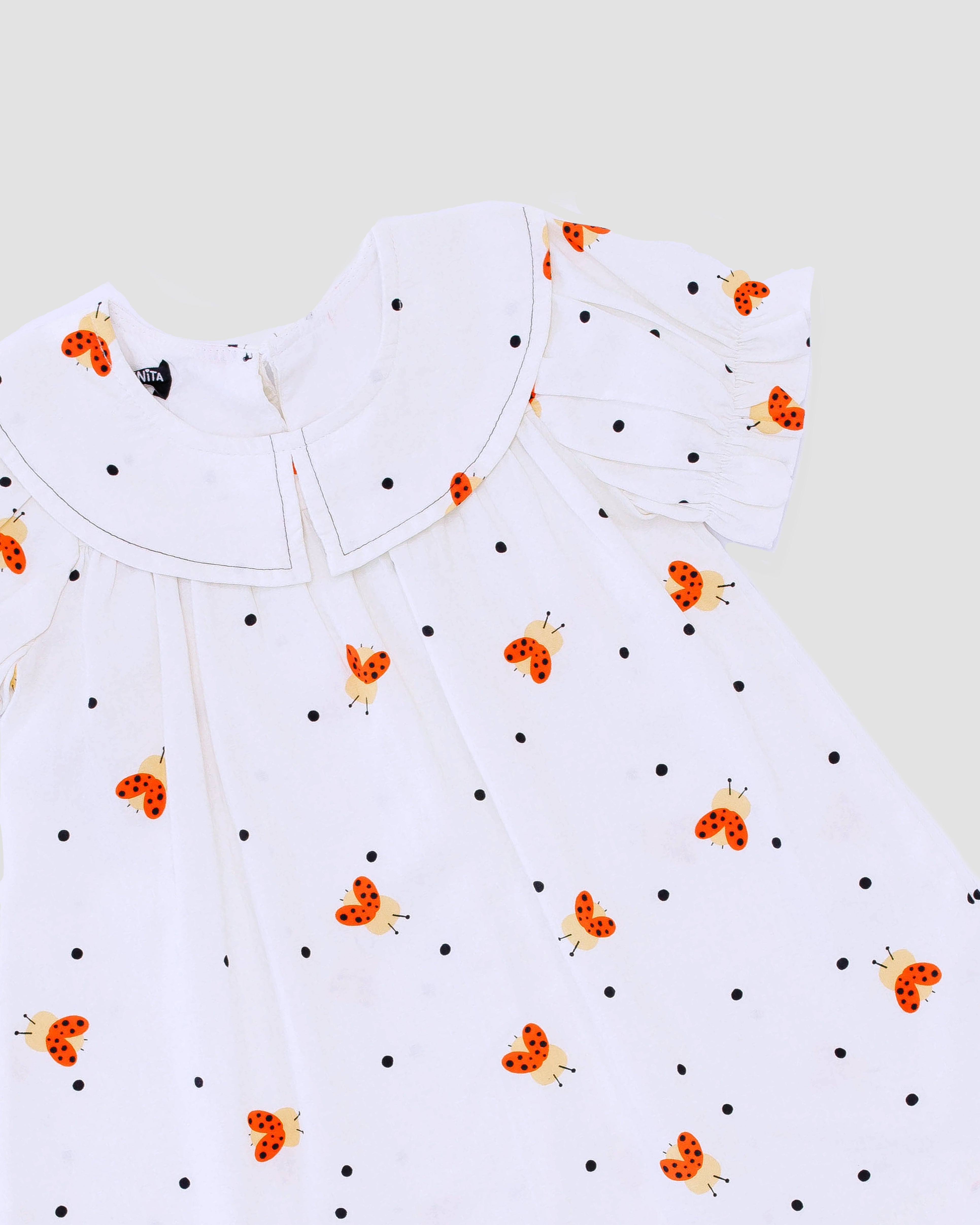 Vestido com estampa de abelhas infantis femininos Antonita para meninas de 2 a 10 anos